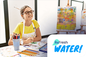 Young girl painting - Refresh Water