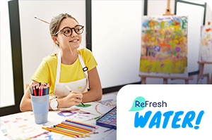 Young girl painting - Refresh Water